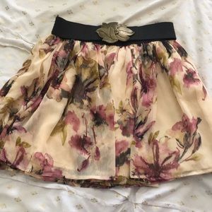 Sheer floral skirt